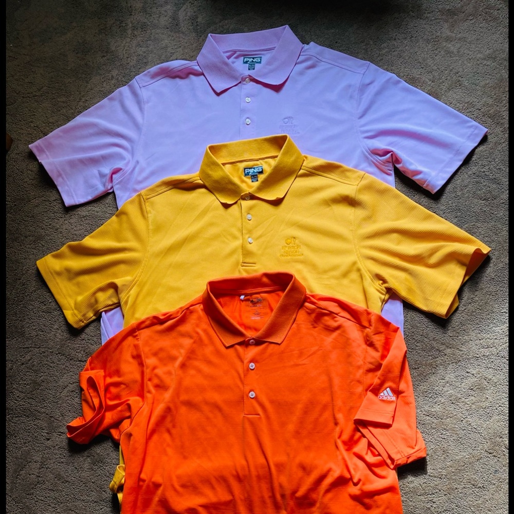 Lot of 3 golf shirts. 2 are from Byron Nelson. XL